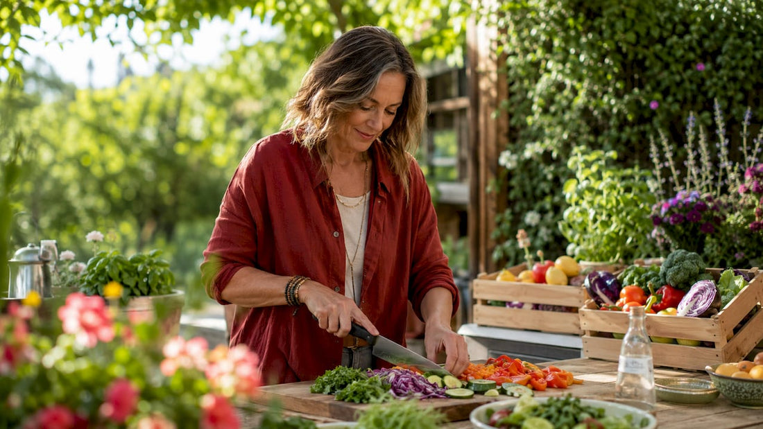 Nutritionist preparing antioxidant-rich meal