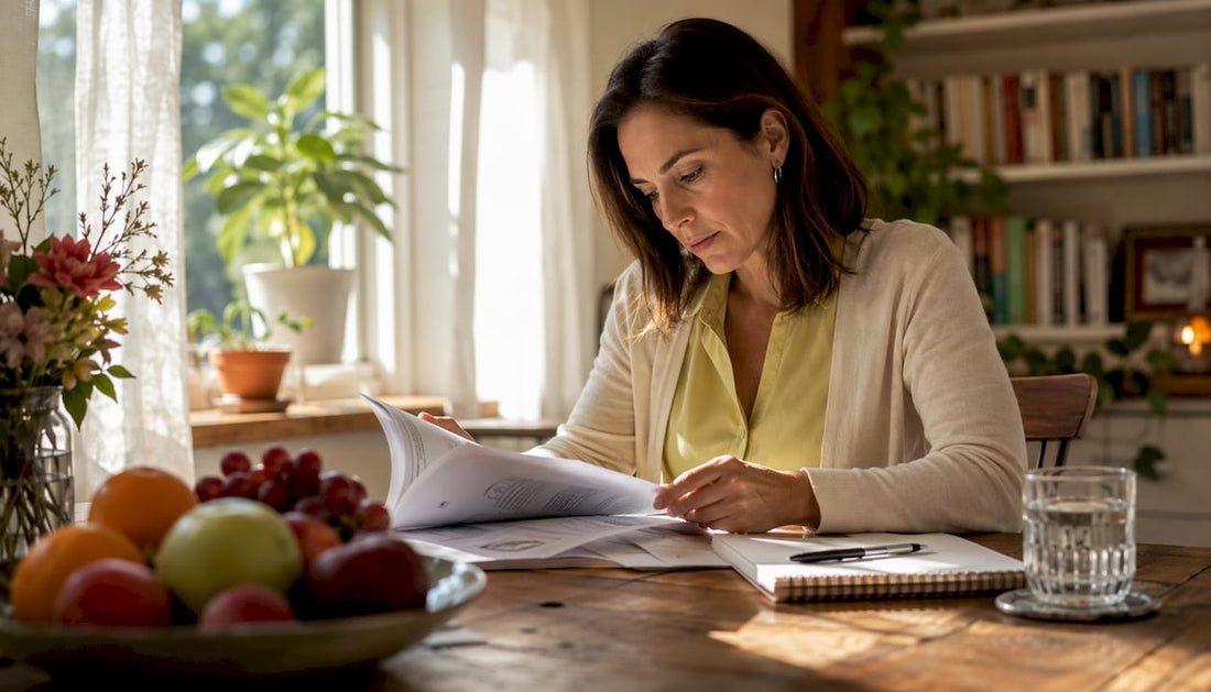 Dermatologist reviewing skin supplement research