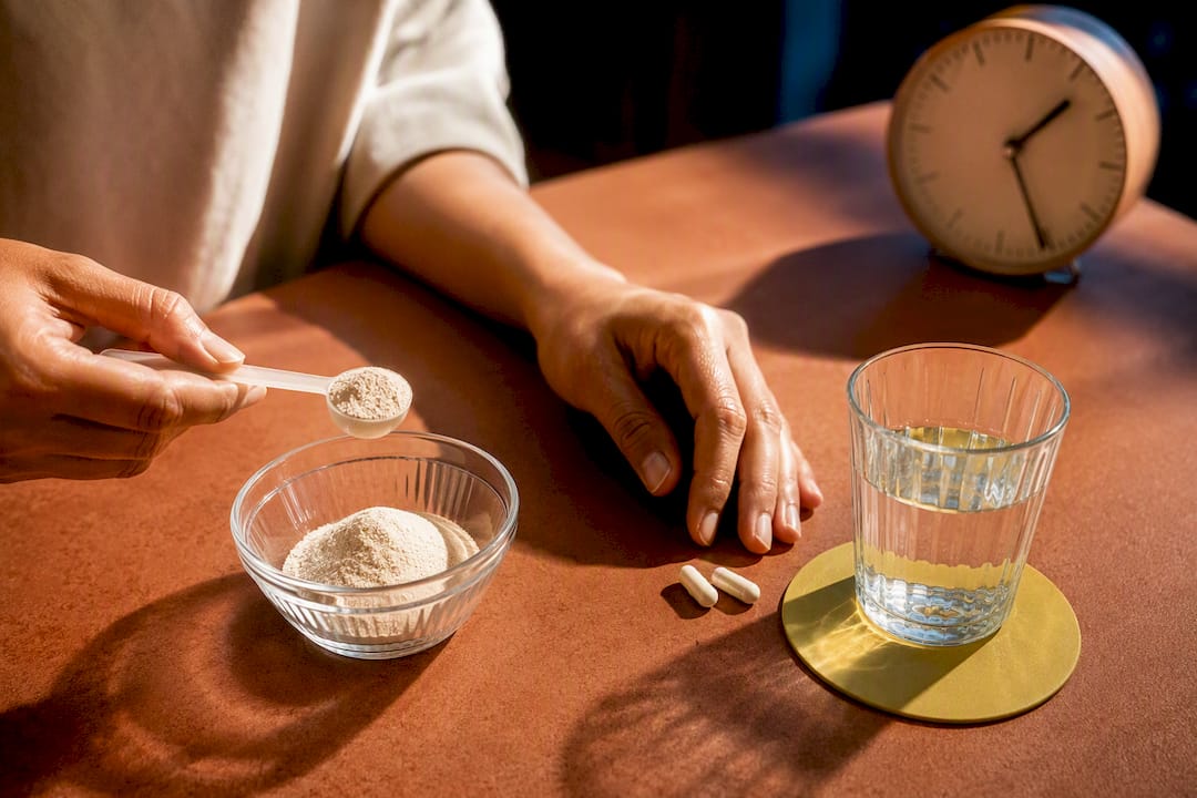 Fiber supplement and medication timing setup